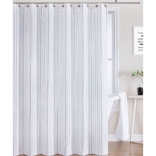 Soren Pinstripe Shower Curtain Pinstripe