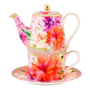 Maxwell & Williams Teas & C's Dahlia Daze 340 ml Tea for One with Infuser Pink