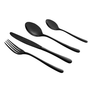 Maxwell & Williams Leveson 24-Piece Cutlery Set Shiny Black