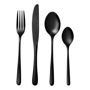 Maxwell & Williams Leveson 24-Piece Cutlery Set Shiny Black