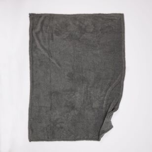 Soren Teddy Fleece Throw Charcoal 130 x 170 cm