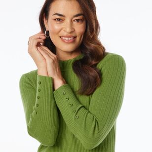 Khoko Smart Women's Mock Neck Sweater Avocado