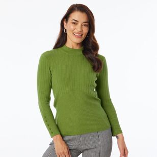 Khoko Smart Women's Mock Neck Sweater Avocado