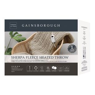 Gainsborough Sherpa Heated Throw - Cashmere G51587