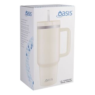 Oasis Commuter Stainless Double Wall Insulated 1.2 Litre Travel Tumbler Alabaster