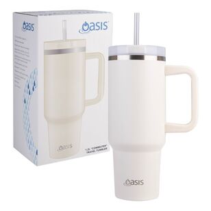 Oasis Commuter Stainless Double Wall Insulated 1.2 Litre Travel Tumbler Alabaster