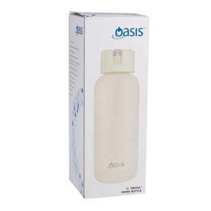 Oasis Moda Ceramic Lined Stainless Triple Wall Insulated 1 L Drink Bottle Alabaster