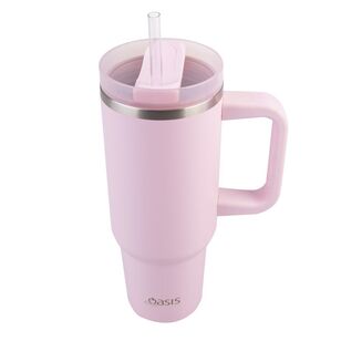 Oasis Commuter Stainless Double Wall Insulated 1.2 Litre Travel Tumbler Pink Lemonade