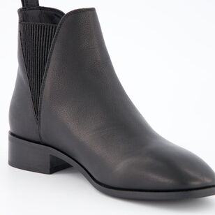 Khoko Women's Leather Danica Ankle Boot Black