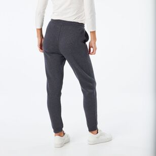 Khoko Collection Women's Brushed Fleece Jogger with Cuff Charcoal