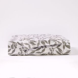 Dri Glo Fleur Flannelette Sheet Set Grey