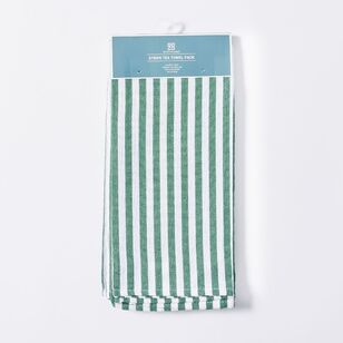 Smith + Nobel Stripe Tea Towel 3 Pack Green