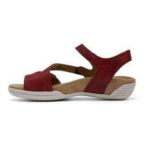 Halsa Women's Denia Triple Strap Sandal Red