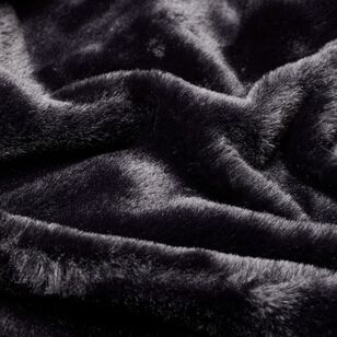 Soren Nevada Faux Fur Throw Black 130 x 170 cm