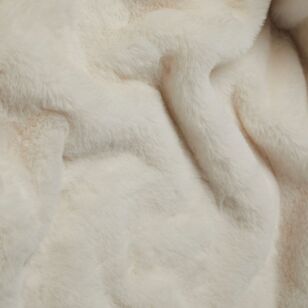 Soren Nevada Faux Fur Throw Cream 130 x 170 cm