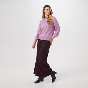 Leona Edmiston Ruby Women's Raglan Sleeve Knit Rose Pink