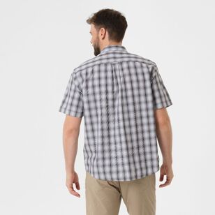 JC Lanyon Men's Gladstone Check Short Sleeve Shirt Black