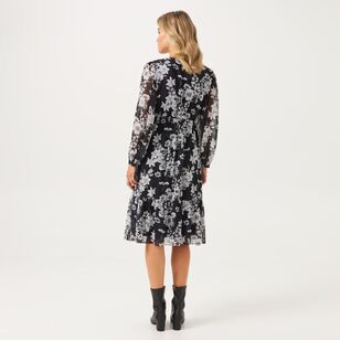 Khoko Smart Women's Mono Print Wrap Dress Bloom