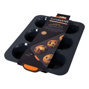 Bakemaster 35 x 24 cm Silicone 6 Cup Large Muffin Pan