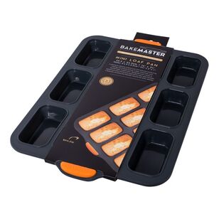 Bakemaster 35 x 24 cm Silicone 12 Cup Mini Loaf Pan