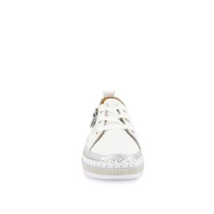 Just Bee Women's Chelsy Lace Up Shoe White
