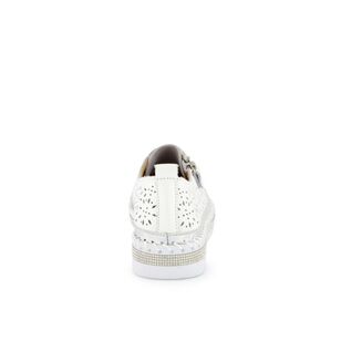 Just Bee Women's Chelsy Lace Up Shoe White