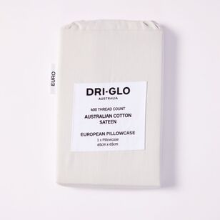 Dri Glo 400 Thread Count Australian Cotton European Pillowcase Silver European