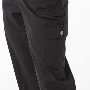 Khoko Collection Women's Crop Pant with Comfort Waist Black