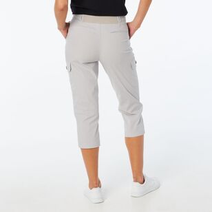 Khoko Collection Women's Crop Pant with Comfort Waist Stone