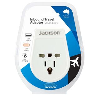Jackson Inbound Slim USB-A/C Travel Adaptor USA-UK