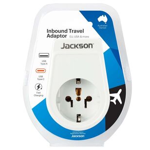 Jackson Inbound Slim USB-A/C Travel Adaptor EUR-USA
