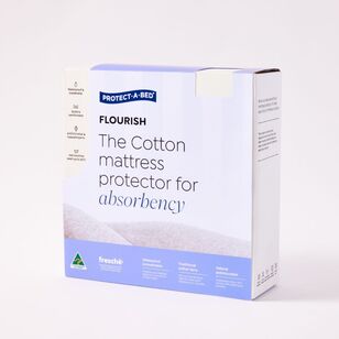Protect-A-Bed Flourish Cotton Terry Waterproof Mattress Protector White
