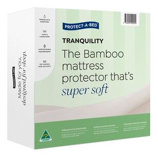 Protect-A-Bed Tranquility Bamboo Jersey Waterproof Mattress Protector White