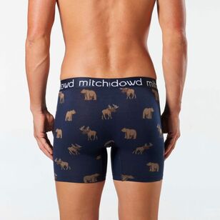 Mitch Dowd Men's Bear & Moose Bamboo Comfort Trunk 3 Pack Navy