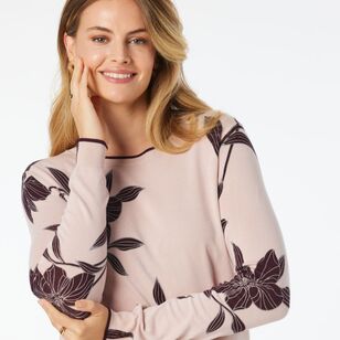 Leona Edmiston Ruby Women's Printed Knit Top Blush