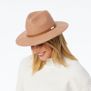 Khoko Women's Classic Wool Panama Hat Camel