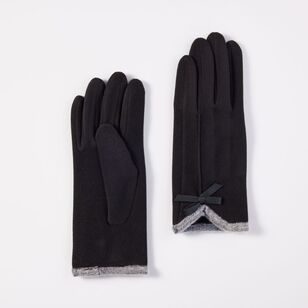 Khoko Women's Bow Trim Glove Black One Size
