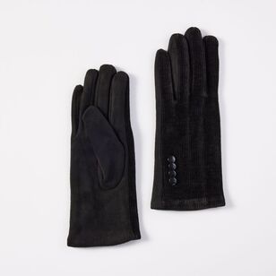 Khoko Women's Button Trim Glove Black One Size