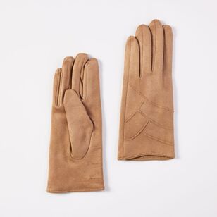 Khoko Women's Scallop Stitch Glove Camel One Size