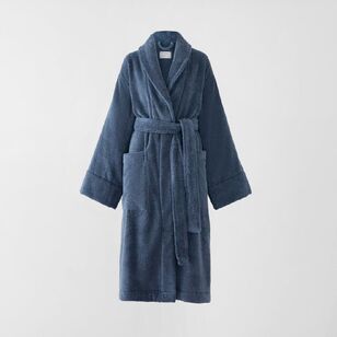 Sheridan Aven Australian Cotton Bath Robe Indigo Small/Medium