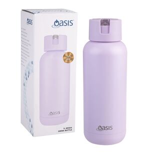 Oasis Moda 1L Ceramic Lined Stainless Steel Triple Wall Insulated Drink Bottle Orchid