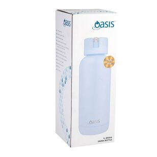 Oasis Moda Ceramic Lined Stainless Steel Triple Wall Insulated 1 L Drink Bottle Periwinkle