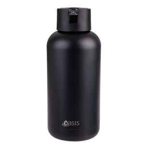 Oasis Moda Ceramic Lined Stainless Steel Triple Wall Insulated 1.5 L Drink Bottle Black
