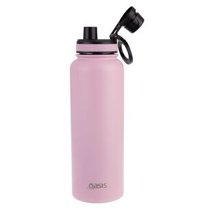 Oasis Double Wall Stainless Steel Insulated 1.1 L Challenger Sports Bottle With Screw Cap Carnation