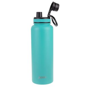 Oasis Double Wall Stainless Steel Insulated 1.1 L Challenger Sports Bottle With Screw Cap Turquoise