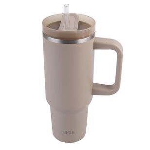 Oasis Commuter Stainless Steel Double Wall Insulated 1.2 Litre Travel Tumbler Latte