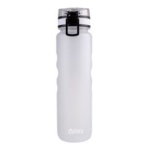 Oasis Tritan Motivational Sports Bottle 1 L White