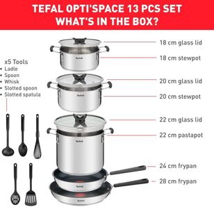 Tefal Opti Space 13-Piece Cookware Set