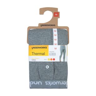 Underworks Men’s Heat Bods Cotton Long John Thermal Grey