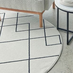 Off White Rug Roumd Rug Culture Paradise Diego Round Rug Off-White | Harris Scarfe